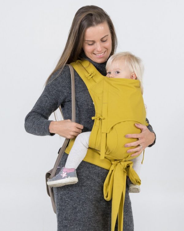 Nosidło hybrydowe Fidella FlowClick Toddler – Chevron Mustard